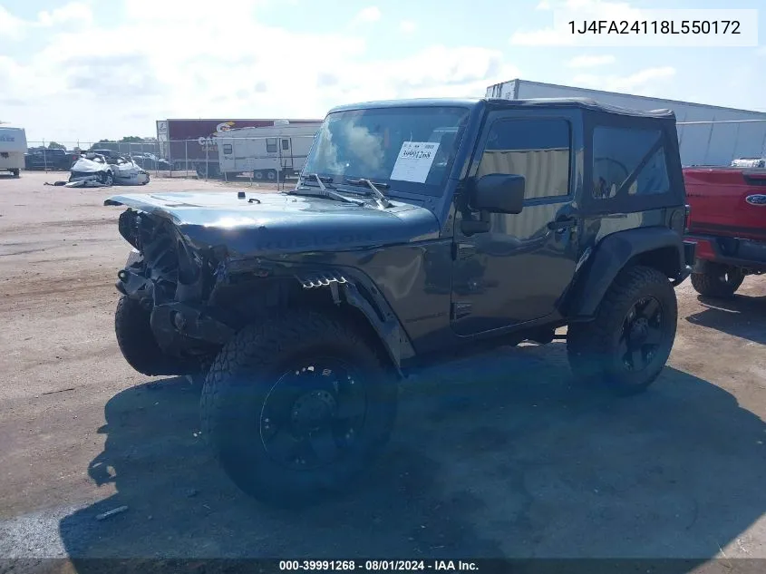 1J4FA24118L550172 2008 Jeep Wrangler X