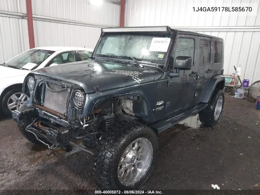 2008 Jeep Wrangler Unlimited Sahara VIN: 1J4GA59178L585670 Lot: 40005872