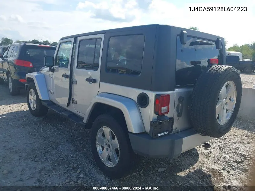 2008 Jeep Wrangler Unlimited Sahara VIN: 1J4GA59128L604223 Lot: 40057466