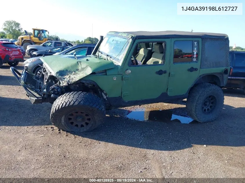 1J4GA39198L612727 2008 Jeep Wrangler Unlimited X