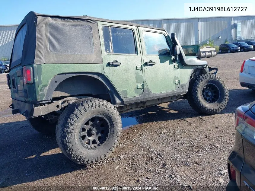 1J4GA39198L612727 2008 Jeep Wrangler Unlimited X