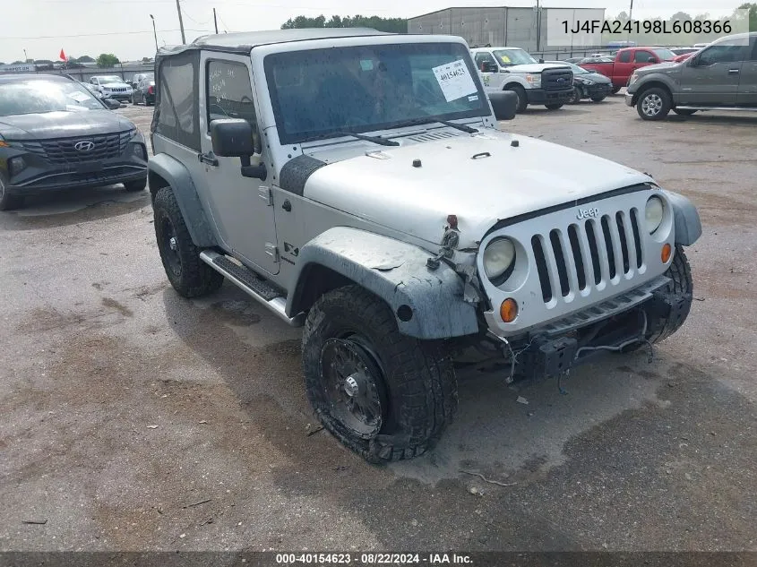 2008 Jeep Wrangler X VIN: 1J4FA24198L608366 Lot: 40154623