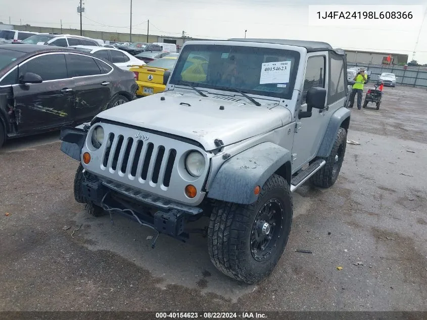 2008 Jeep Wrangler X VIN: 1J4FA24198L608366 Lot: 40154623