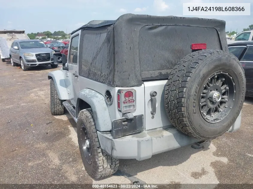 2008 Jeep Wrangler X VIN: 1J4FA24198L608366 Lot: 40154623