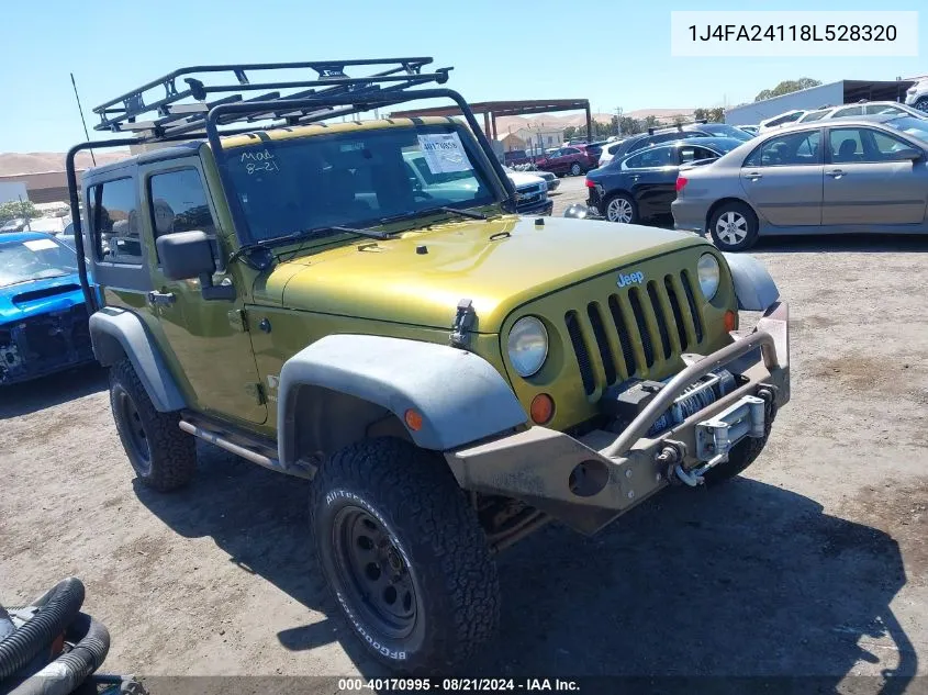 1J4FA24118L528320 2008 Jeep Wrangler X