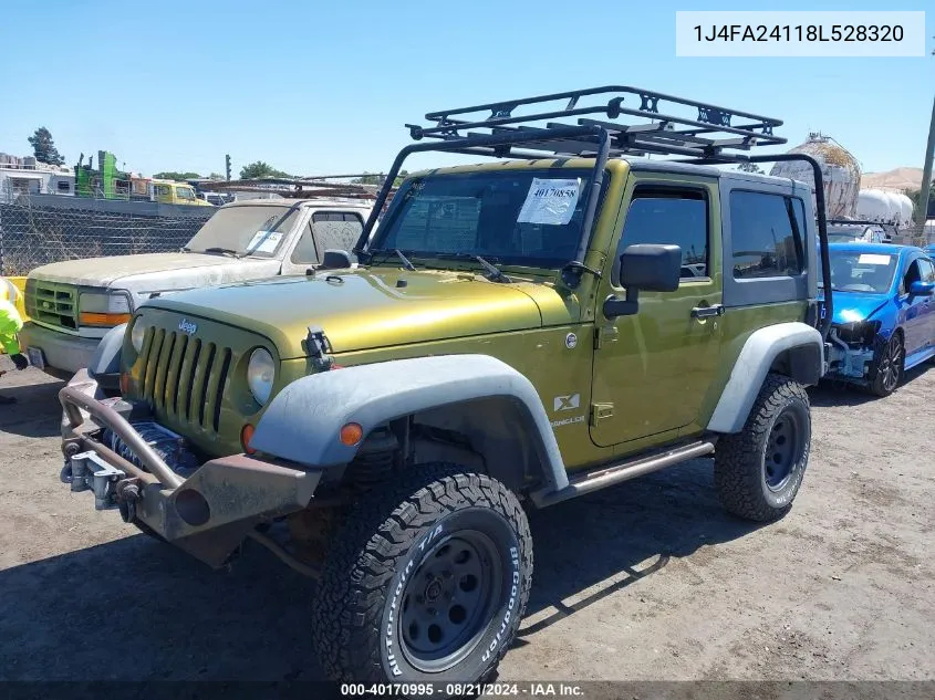 1J4FA24118L528320 2008 Jeep Wrangler X