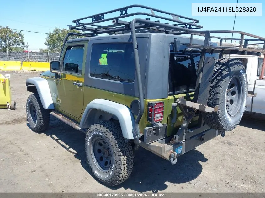 2008 Jeep Wrangler X VIN: 1J4FA24118L528320 Lot: 40170995