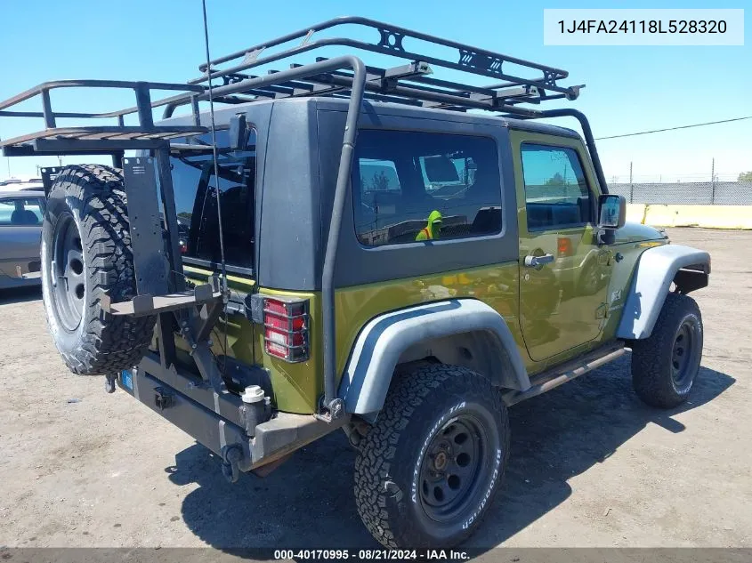 1J4FA24118L528320 2008 Jeep Wrangler X