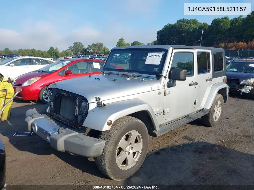 2008 Jeep Wrangler Unlimited Sahara VIN: 1J4GA59158L521157 Lot: 40182734