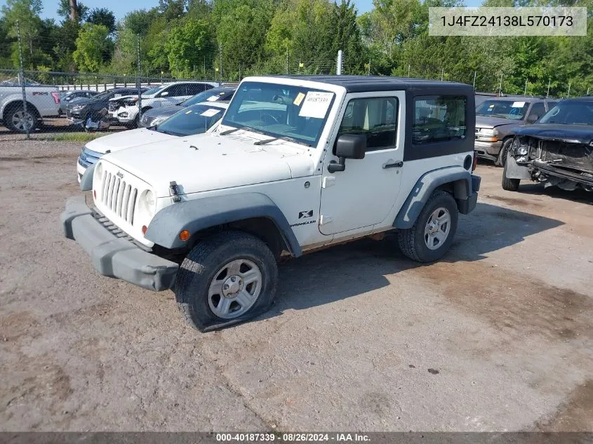 2008 Jeep Wrangler X Rhd VIN: 1J4FZ24138L570173 Lot: 40187339