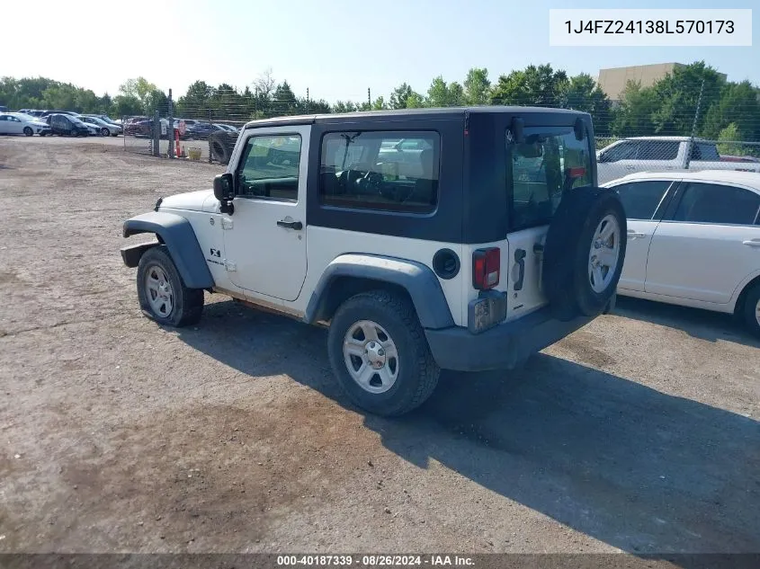 1J4FZ24138L570173 2008 Jeep Wrangler X Rhd