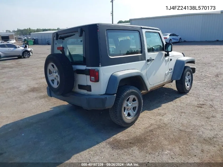 1J4FZ24138L570173 2008 Jeep Wrangler X Rhd