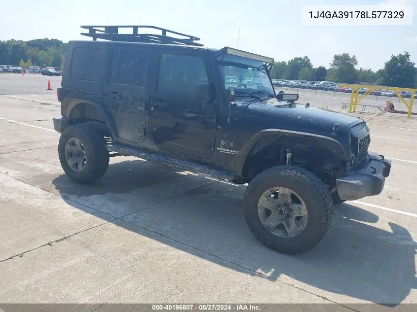 2008 Jeep Wrangler Unlimited X VIN: 1J4GA39178L577329 Lot: 40196807