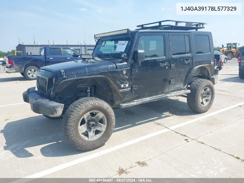 2008 Jeep Wrangler Unlimited X VIN: 1J4GA39178L577329 Lot: 40196807