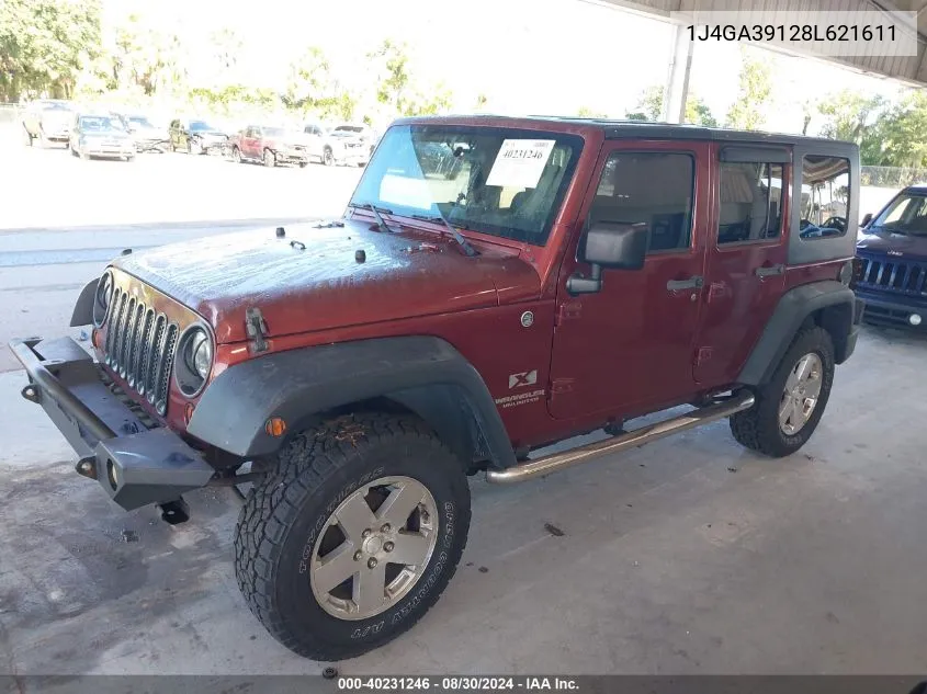 1J4GA39128L621611 2008 Jeep Wrangler Unlimited X