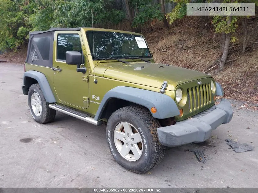 1J4FA24148L564311 2008 Jeep Wrangler X