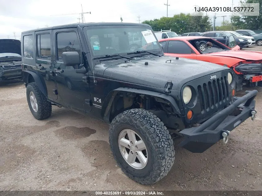 1J4GA39108L537772 2008 Jeep Wrangler Unlimited X