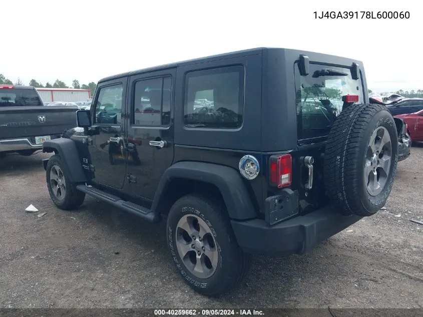 1J4GA39178L600060 2008 Jeep Wrangler Unlimited X