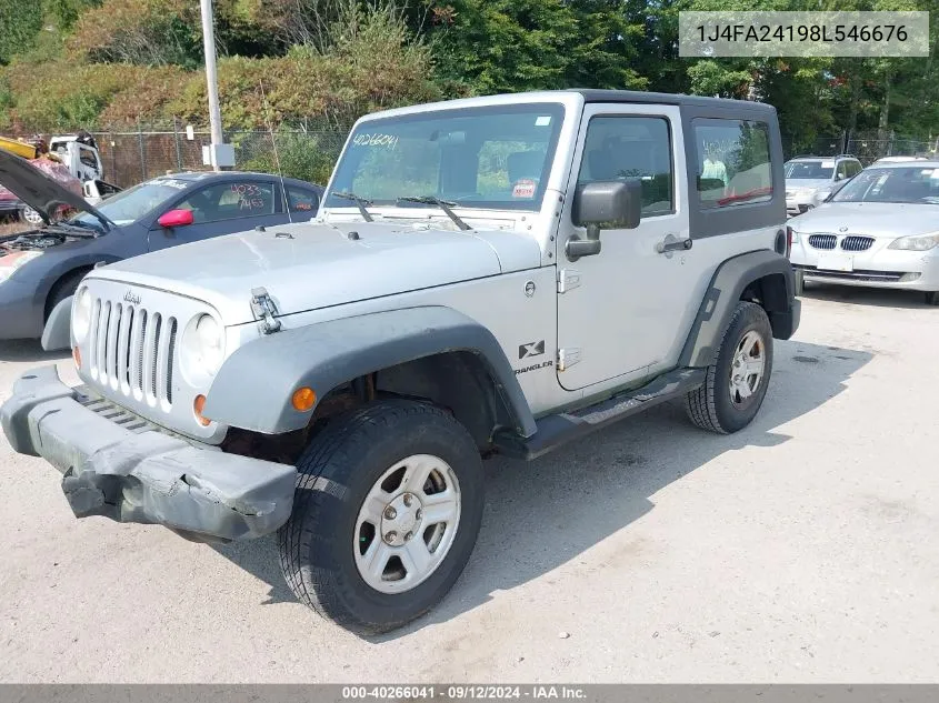 2008 Jeep Wrangler X VIN: 1J4FA24198L546676 Lot: 40266041