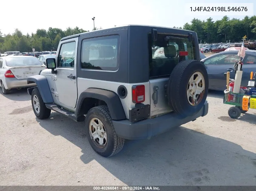 1J4FA24198L546676 2008 Jeep Wrangler X