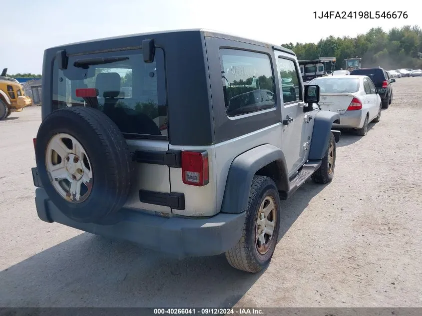 1J4FA24198L546676 2008 Jeep Wrangler X