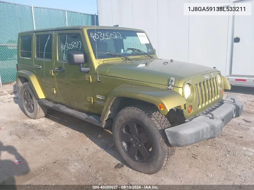 2008 Jeep Wrangler Sahara VIN: 1J8GA59138L533211 Lot: 40305027