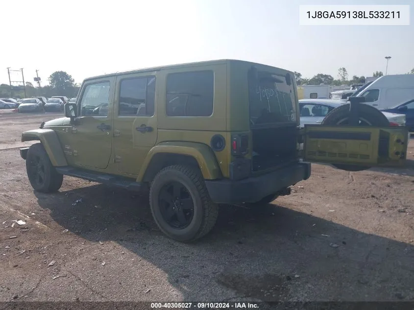 2008 Jeep Wrangler Sahara VIN: 1J8GA59138L533211 Lot: 40305027