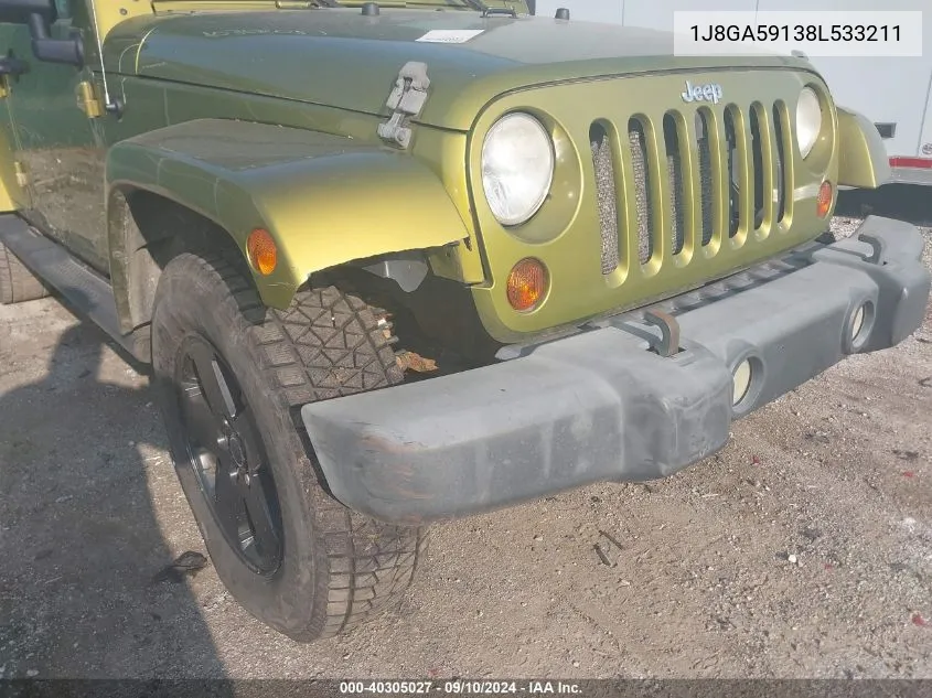 1J8GA59138L533211 2008 Jeep Wrangler Sahara