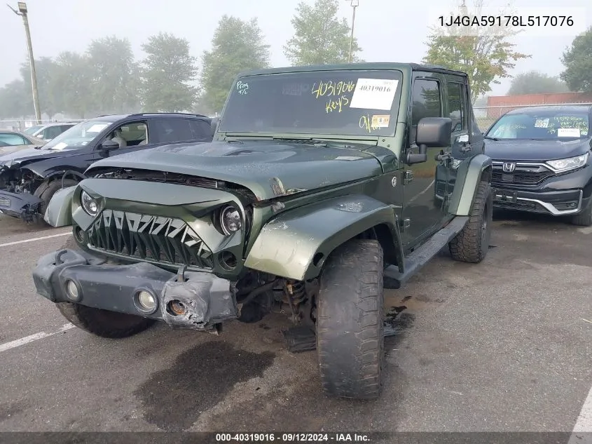 1J4GA59178L517076 2008 Jeep Wrangler Sahara