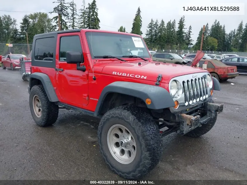 2008 Jeep Wrangler Rubicon VIN: 1J4GA641X8L529588 Lot: 40322839