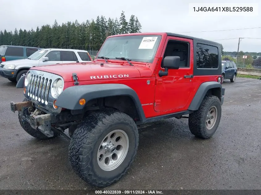 2008 Jeep Wrangler Rubicon VIN: 1J4GA641X8L529588 Lot: 40322839