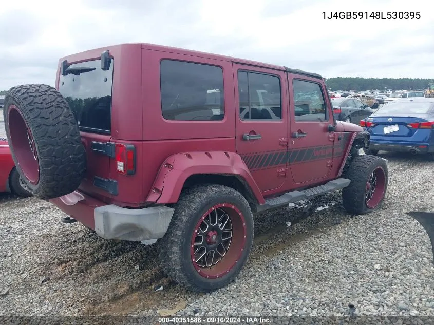 2008 Jeep Wrangler Unlimited Sahara VIN: 1J4GB59148L530395 Lot: 40351586