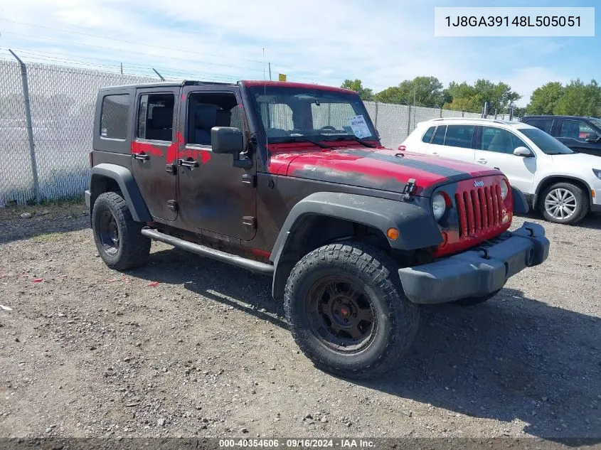 2008 Jeep Wrangler Unlimited X VIN: 1J8GA39148L505051 Lot: 40354606