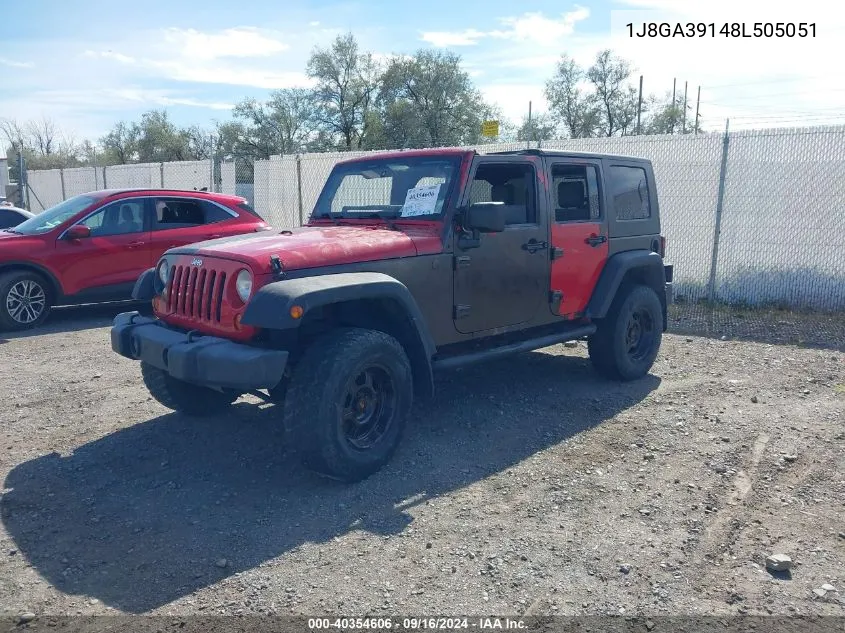 2008 Jeep Wrangler Unlimited X VIN: 1J8GA39148L505051 Lot: 40354606