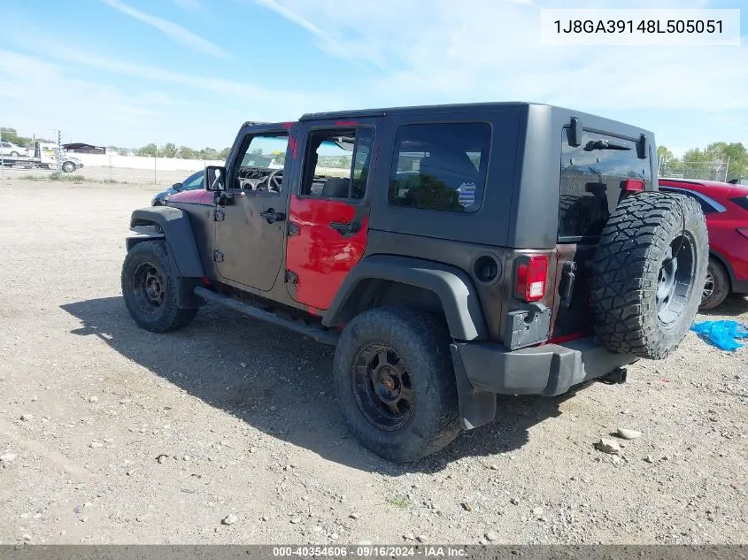 1J8GA39148L505051 2008 Jeep Wrangler Unlimited X