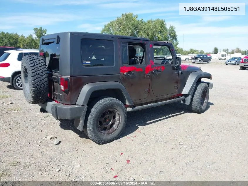 2008 Jeep Wrangler Unlimited X VIN: 1J8GA39148L505051 Lot: 40354606