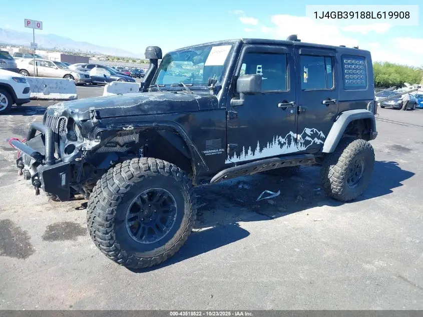1J4GB39188L619908 2008 Jeep Wrangler Unlimited X