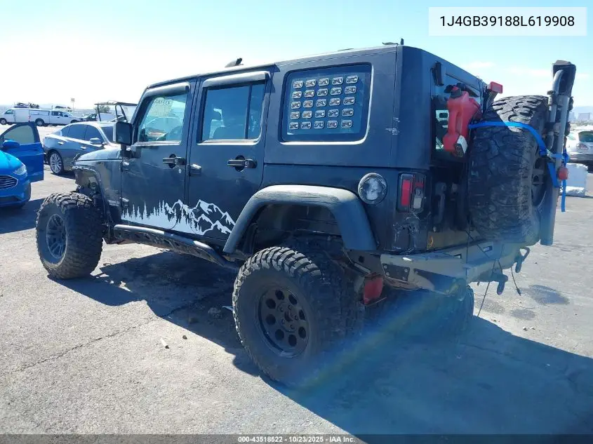 1J4GB39188L619908 2008 Jeep Wrangler Unlimited X