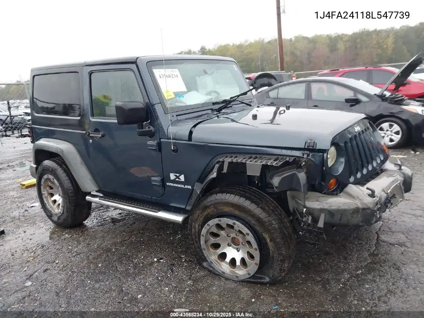 1J4FA24118L547739 2008 Jeep Wrangler X