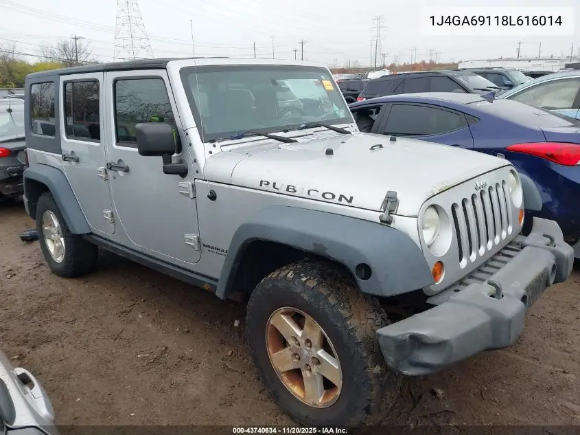 1J4GA69118L616014 2008 Jeep Wrangler Unlimited Rubicon