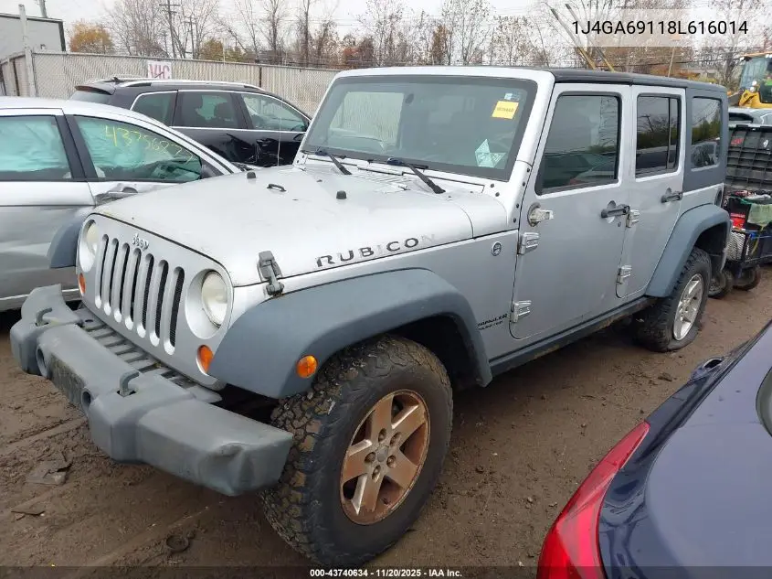 1J4GA69118L616014 2008 Jeep Wrangler Unlimited Rubicon