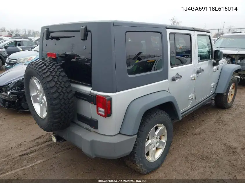 1J4GA69118L616014 2008 Jeep Wrangler Unlimited Rubicon
