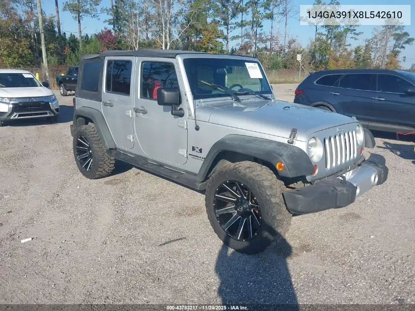 1J4GA391X8L542610 2008 Jeep Wrangler Unlimited X