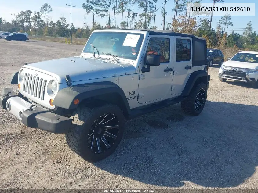 1J4GA391X8L542610 2008 Jeep Wrangler Unlimited X
