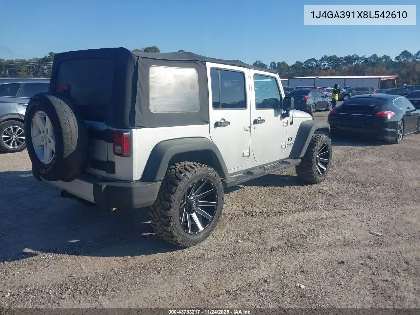 1J4GA391X8L542610 2008 Jeep Wrangler Unlimited X