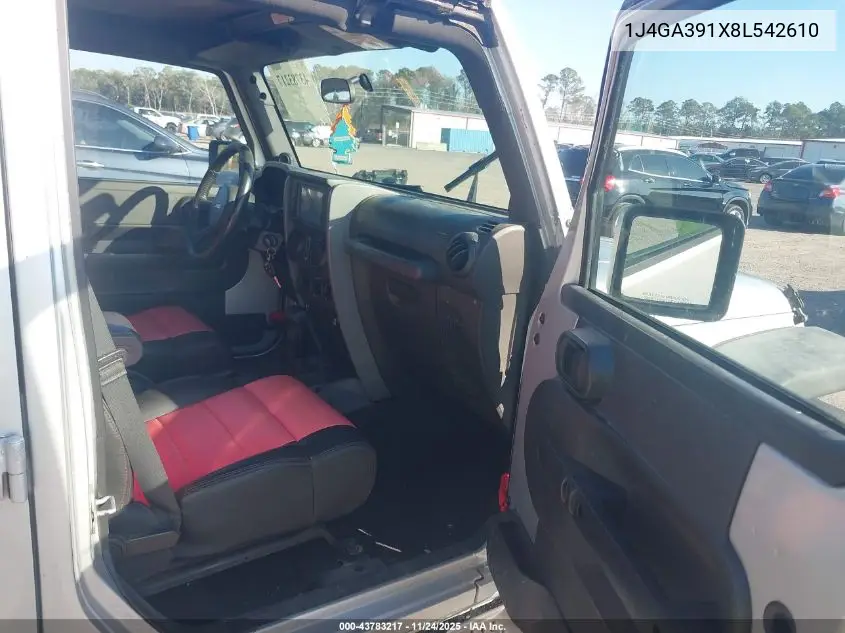 1J4GA391X8L542610 2008 Jeep Wrangler Unlimited X