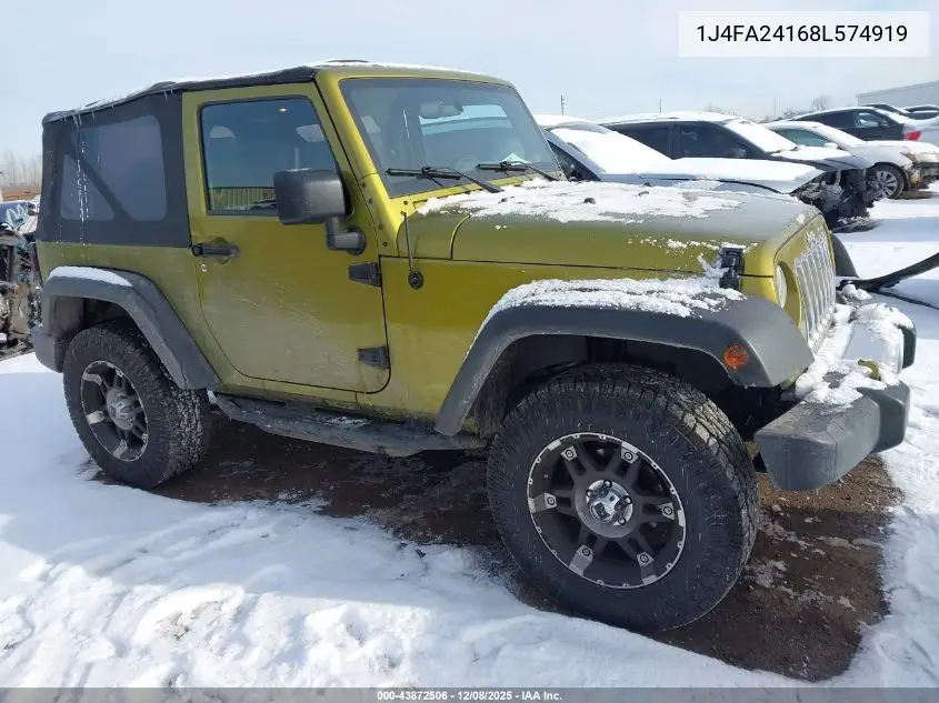1J4FA24168L574919 2008 Jeep Wrangler X