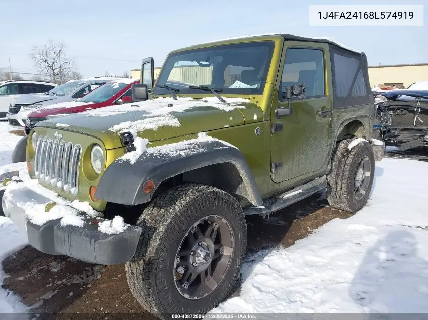 1J4FA24168L574919 2008 Jeep Wrangler X