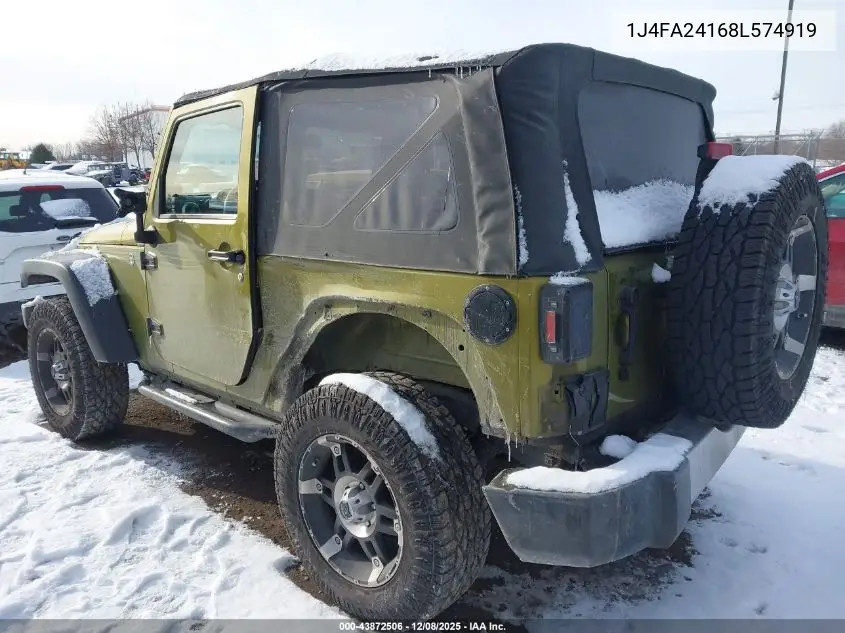 1J4FA24168L574919 2008 Jeep Wrangler X