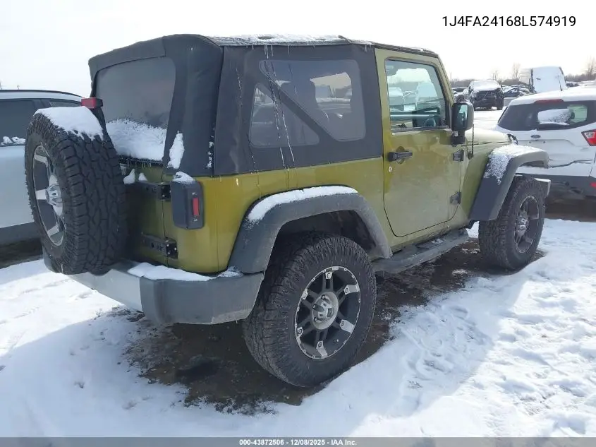 1J4FA24168L574919 2008 Jeep Wrangler X